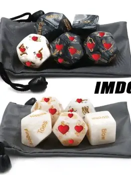 5pcs/set New Sexy Dice Polyhedron Acrylic Marbled patterns Multi-faceted Posture Fun Game Dice