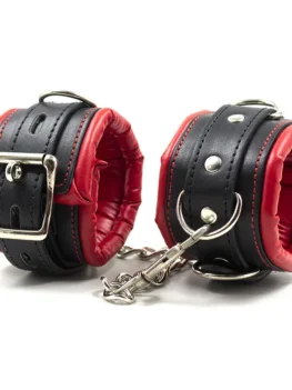 High Quality Soft Leather Sponge Metal Chain Handcuff Ankle Cuff BDSM Bondage Sex Toy Restraints Sex Bondage Women Exotic Linger