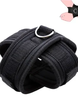 Black Nylon Sponge Cross Fixed Bdsm Handcuffs For Sex Toys For Woman Couples Bdsm Bondage Restraints Gear Sexy Accessories