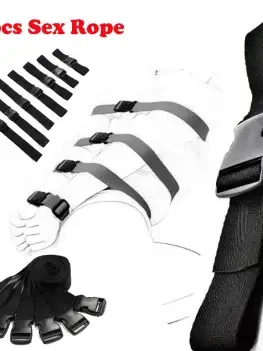 7PCS/Set BDSM Restraint Rope SM Slave Bondage Adult Game Sexope Women Body Restraint Sex Toy Adjustable Sex Strap 18+ Handcuffs