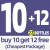 buy 10 get 12 free