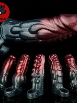 NNSX Extra Large Penis Sleeve Extender Huge Knot Animal Artificial Penis Enlarge Condom Fantasy Sheath Adult Sex Toys for Men