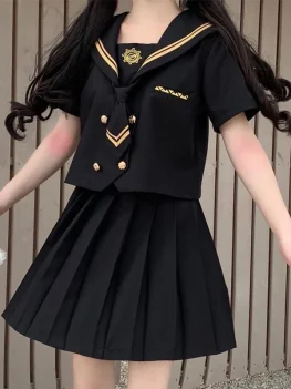 Japanese School Uniforms Student Plus Size S-5xl Student Girls Costume Cute Women Sexy JK Suit Sailor Blouse Pleated Skirt Set