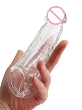Sexy Toys Penis Ring Penise Enlargement Sleeve for Penis Condoms for Men Reusable Condom Cock Sleeve Extender Ejaculation Delay