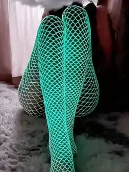Night Fluorescent Women's Long Socks Fishnet Body Stockings Curve Lingerie Mesh Fabric High Waist Sex Tights Sexy Bodysuits