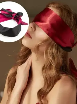 1PCS Eye Mask Satin Sex Cover Imitation Silk Sleep Band Soft Tie Blindfold Bondage Sex Toy
