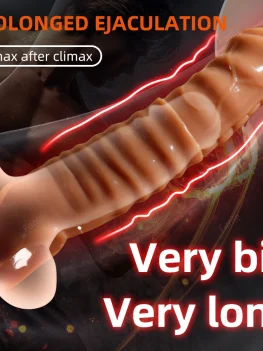 Reusable Condoms Male Penis Extension Sleeves Enlargement Delay Vibrators Delay Ejaculation Cock Ring Adult Sex Toys For Men