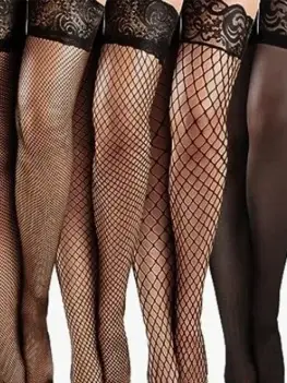 Women's 4Pair/6Pair Plus Size Sexy Stockings Anti Slip Silicone Fishnet Knee Socks Female Lace Floral For 50-85kg Long Socks