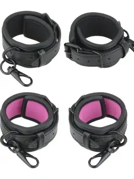 PU Leather Handcuffs 1 Pair SM Products Adjustable Sex Toys For Couples Adult Games Bondage Restraints Accessories