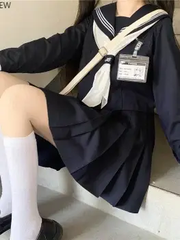 Cute Girl Campus High School Jk School Uniform Girls College Style Sailor Suit Spring Summer Suit Women's Shirt Pleated Skirt