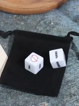 2Pcs Sex Dice With Velvet Dice Bag Fun Adult Erotic Love Sexy Posture Couple Lovers Humour Game Toy