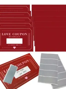 Scratch-Off Love Coupons 20 Pieces Scratch Valentines Day Card DIY Valentine's Day Love Coupons Creative Gifts for Boyfriends