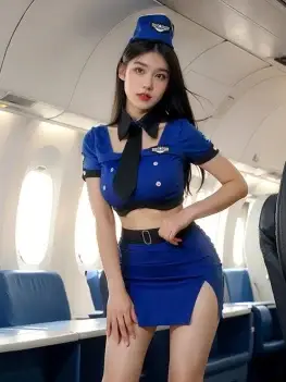 Sexy Airline Stewardess Uniform Police Women Office Lady Cosplay Costume Flight Attendant Cute Wrap-around Skirt Erotic Lingerie