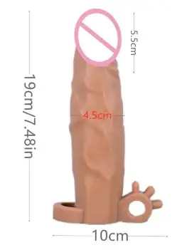 Penis Enlarger Extended Sleeves Reusable Condom Time Delay Ejaculation Adult Erotic Sexy Goods Sex Toys for Men Gay Sexshop