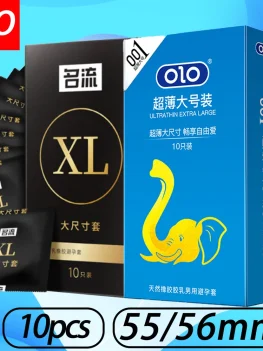 55/56mm Condoms Extra Large More Lubricant Thin Fitter Sex Toys Penis Sleeve for Penis Cock Goods for Adults Intimate Goods