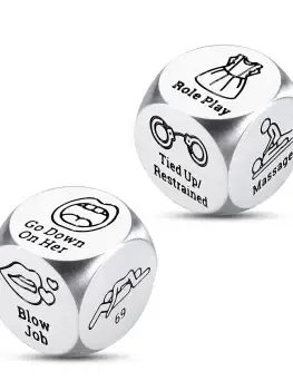 Metal Date Night Gifts Dice Anniversary Christmas Stocking Stuffers Valentines Day Gifts for Him Her Couples Naughty Dice