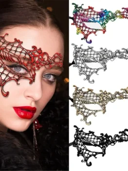 Lace Eye Masks Halloween Eye Mask Women Party Favor Masquerade Mask Half Face Death Dress Up Accessories