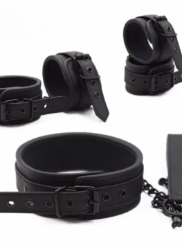 Bondage Toys BDSM Sex Restrsaints Erotic Adults Toys Handcuffs Ankle Cuffs Collar Sex Toy Adults Games Sex Leather Ferminino Kit