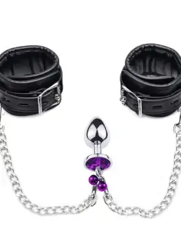 Thierry Anal Plug to Wrist Kit Bondage Bdsm Restraints Fetish Handcuffs Adult Games Product Sex Toys for Women Men