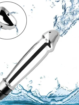 Metal Steel Douche Enema Syringe Anal Shower Head Beads Anal Cleaning Kit Butt Plug Attachment Nozzle Tip Gay Sex Toy Man Woman