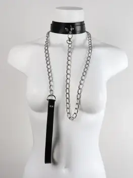 Slave Cosplay Juguetes Erotic of Bdsm Sexy Leash Ring Bondage Collar Toys with Steel Chain for Lover Role Play Posture Spreader