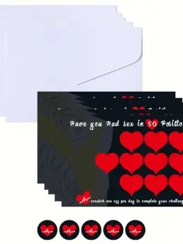 Valentine'S Day Scratch Off Card 50 Sex Poses Challenge Scratch Off Card Couples Gifts Diy Props Greeting Card Fast Shipping