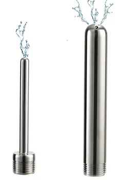Stainless Steel Douche Enema Syringe Anal Plug Shower Cleaning Set Metal Enema Anal Butt Plug Nozzle Tip Attachment Gay Man