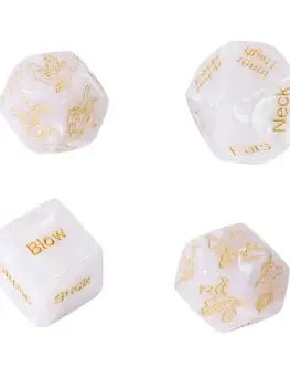 4PCS Set Naughty Dice Set for Adult Lovers, Couples and Newlyweds 24Ways to Play for Fun Sex Toys