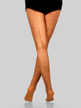 Rhinestone Latin Tights Women Professional Fishnet Tights Ballroom&Latin Dance Hard Yarn Elastic Stockings Back Line Pantyhose