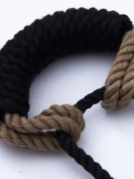 Shibari rope gag BDSM bite gag with rope tie Handmade Bondage toy woman sexy Erotic Toys Silicone Ball Open Mouth Gag