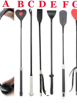 BDSM Bondage Spanking Whip With Sword Handle Lash, Leather Flogger Horse Paddle, Adult Sex Toys