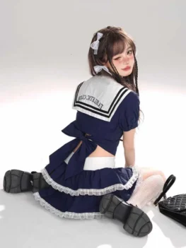 Korean Sweet Slim Jk Shirt Women Fashion improved daily jk uniform two-piece set girl sexy pleated skirt jk uniform set