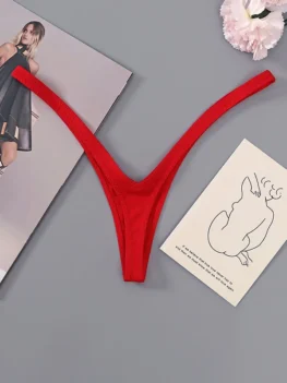 Women New Style Women Secret Clothes Deep V Thong Breathable Sexy Low Waist Brazilian Underwear Soft Thin Straps Women's Panties