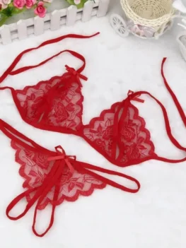 Low Price Clearance Sale Lace Hollow Out Underwear Bra Set Sexy Lingerie Sex Sleepwear G-string Bra Suit Femme Lingerie Set
