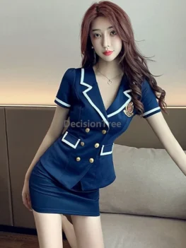 2025 improved stewardess style spa uniform hotel etiquette reception temperament set foot therapy bath technician work uniform