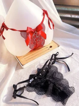 Sexy panties sexy color blocking breathable lace sexy and seductive panties women's perspective seductive open mode no take off