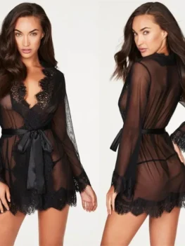Hot Sexy Lingerie Women Sleepwear for Sex Babydoll Transparent Lace Dress Sleepwear Clothes Female Night Underwear Sexy Costume