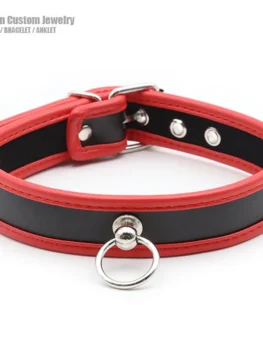 Sexy Hot PU Leather Collar Choker Necklace with Iron Hoop for Women Men BDSM Daddy Slave Cosplay Chocker Party Jewelry Sex Toys