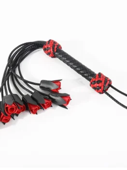 New BDSM Bondage Leather Rose Flower Whip Restraints Fetish Spanking Flogger Adults Games Sex Toys For Women Erotic Accessories