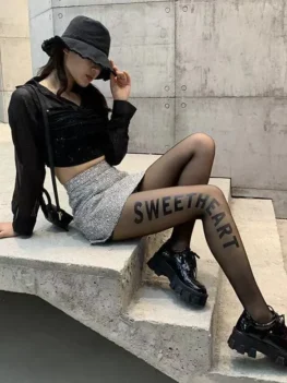 Designer Letter Stockings Women Nightclub Party Accessories Black Sexy Diamonds Fishnet Underwear Pantyhose Printed Tights
