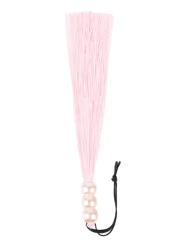 Silicone Tassels Whip Pink BDSM Flogger Spanking Paddlle ABS Handle Adult Sex Toys for Women and Couples Pleasure