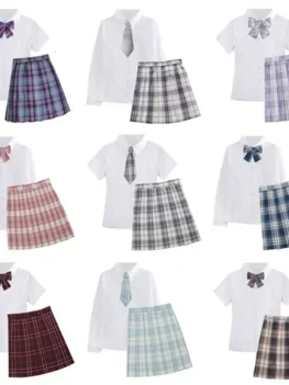 Japanese Student Short/Long Sleeve Sexy Jk Set School Uniform School Clothes Pleated Skirt Girl Seifuku Dress Cosplay Schoolgirl