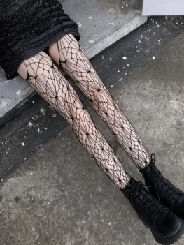1Piece Thin Pantyhose Hollow Out Pantyhose Lolita Bow Knot Fishnet Stockings Women Spicy Girl Black White Sexy Thin Ins Tide Lac